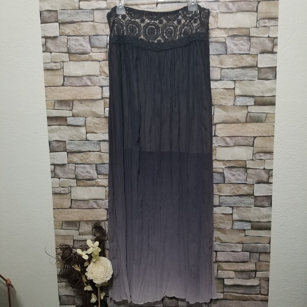 GIMMICKS BY BKE ombre long boho skirt